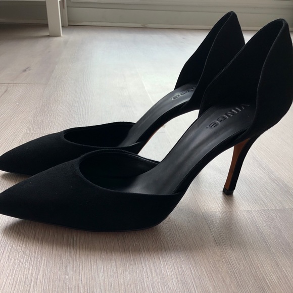 Vince black suede high heel d’orsay pumps - Picture 2 of 2